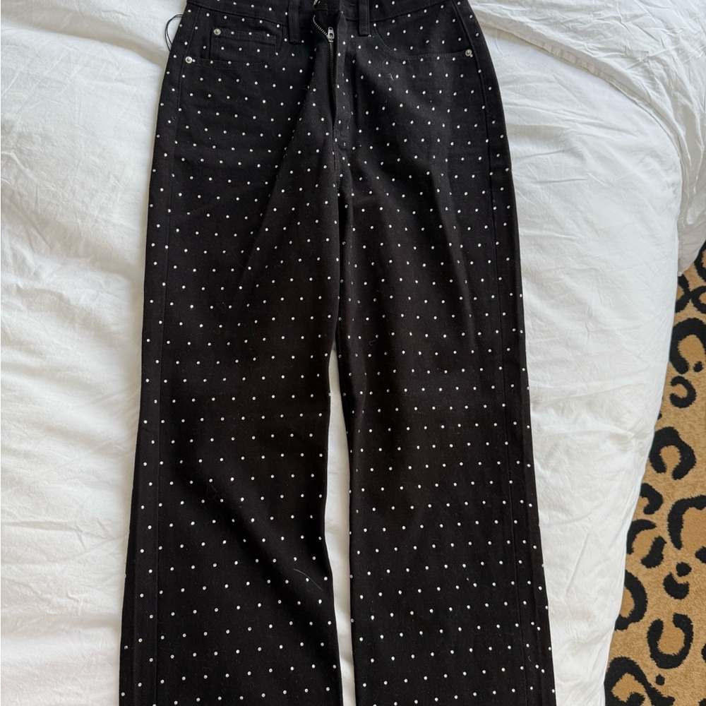 WeWoreWhat Black Rhinestone Denim Jeans
